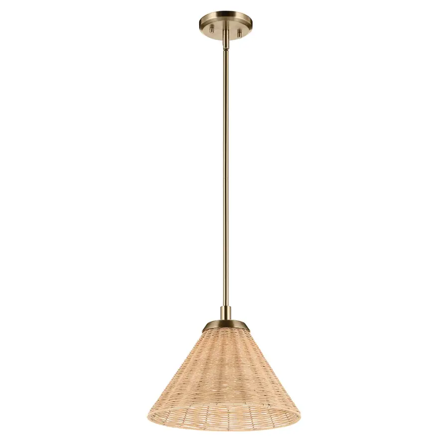 Bekah Rattan Cone Pendant Light - Image 2