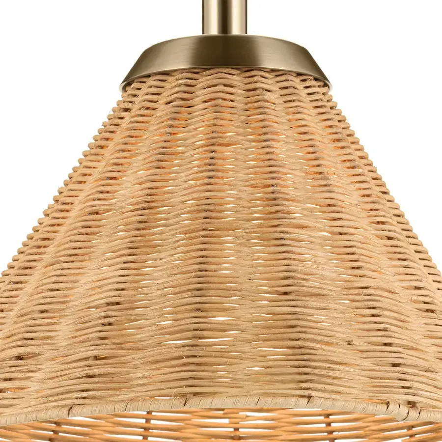 Bekah Rattan Cone Pendant Light - Image 4