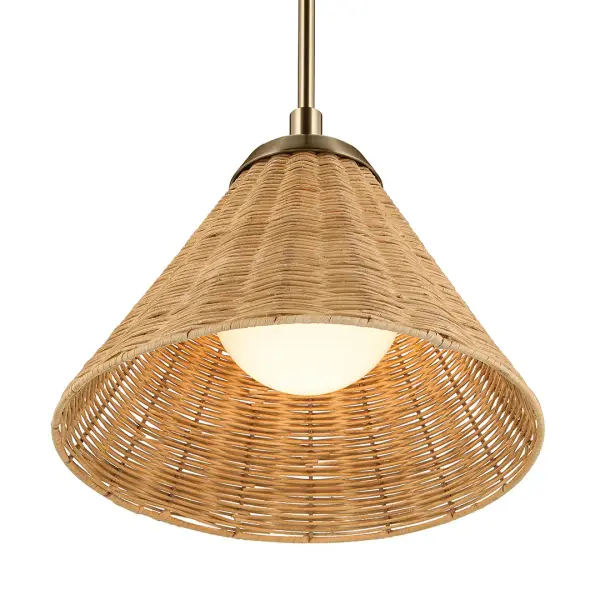 Bekah Rattan Cone Pendant Light - Image 5