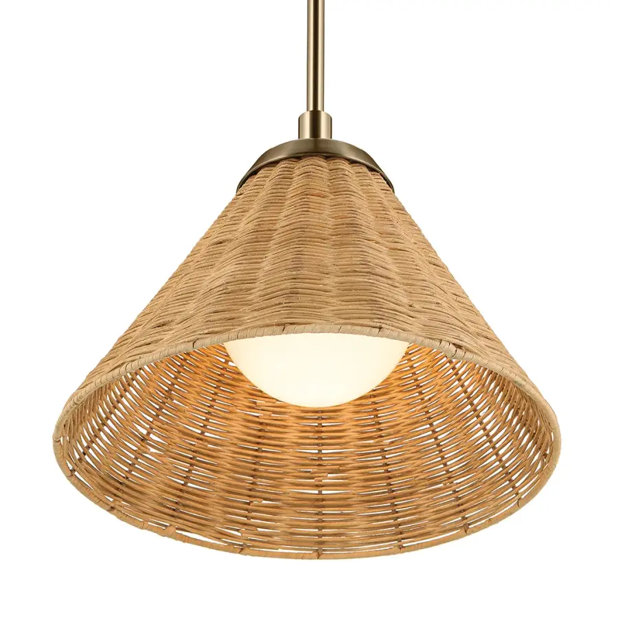 Bekah Rattan Cone Pendant Light - Image 5