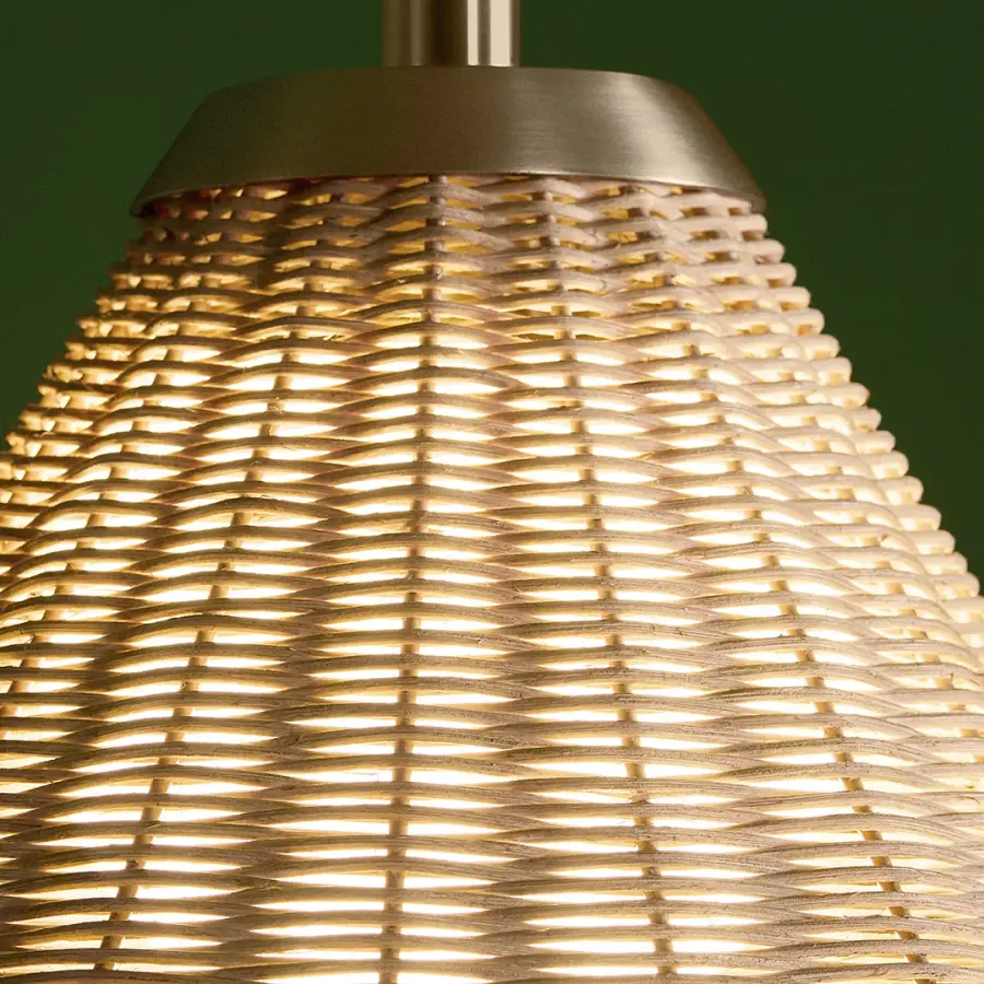 Bekah Rattan Cone Pendant Light - Image 8