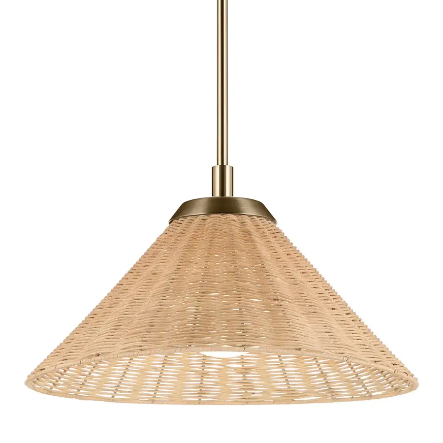 Bekah Rattan Cone Pendant Light - Image 1