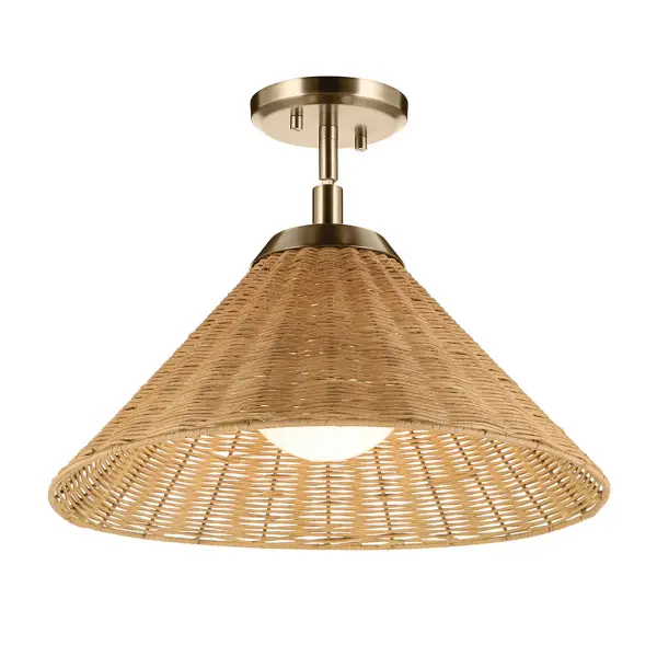 Bekah Rattan Cone Pendant Light - Image 3
