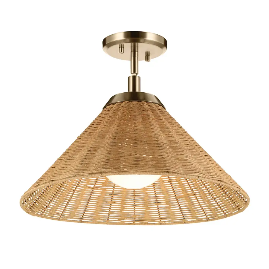 Bekah Rattan Cone Pendant Light - Image 3