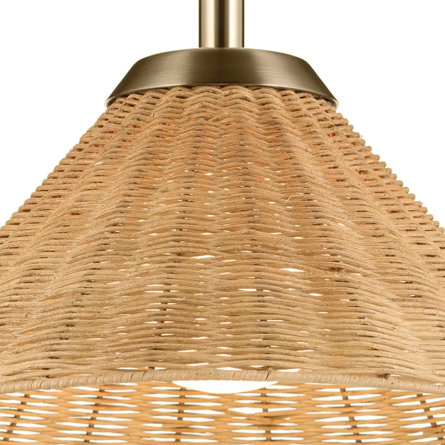 Bekah Rattan Cone Pendant Light - Image 4