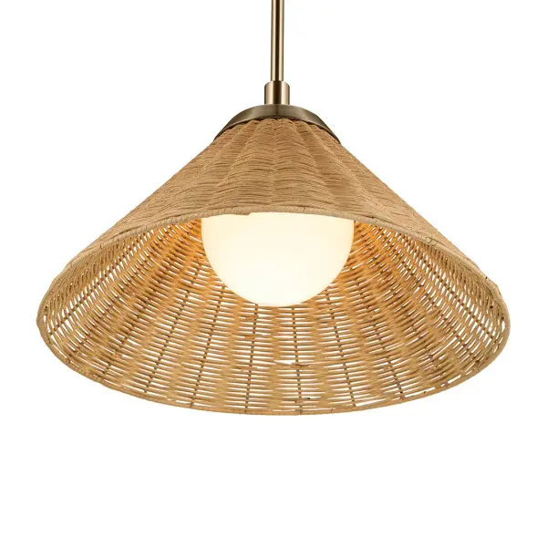 Bekah Rattan Cone Pendant Light - Image 5