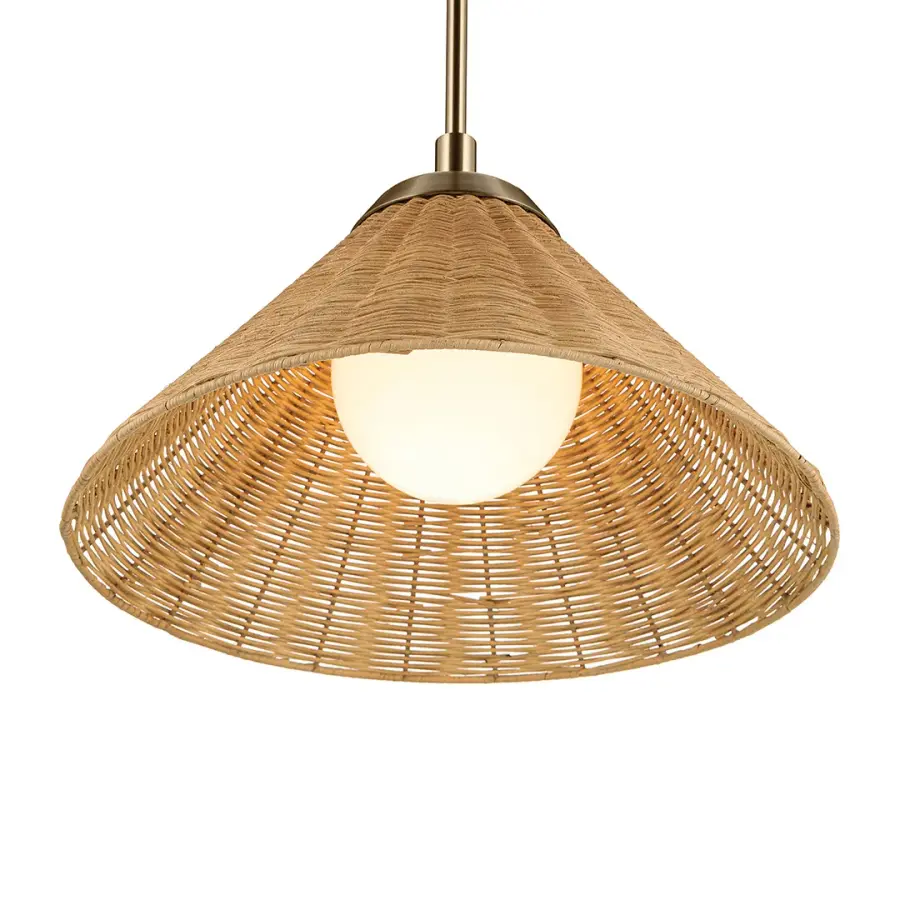 Bekah Rattan Cone Pendant Light - Image 5