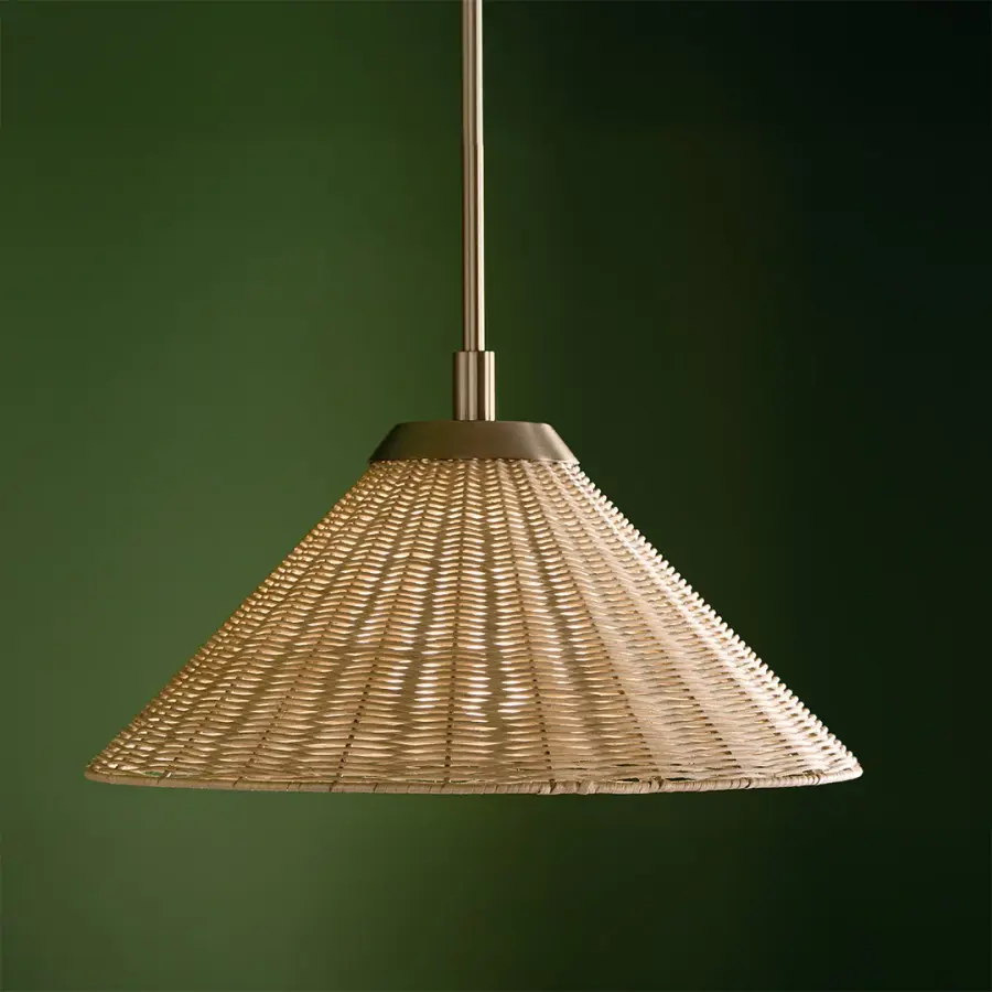 Bekah Rattan Cone Pendant Light - Image 7