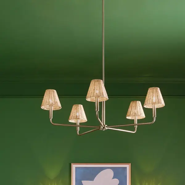 Bekah 5-Light Rattan Chandelier - Image 5