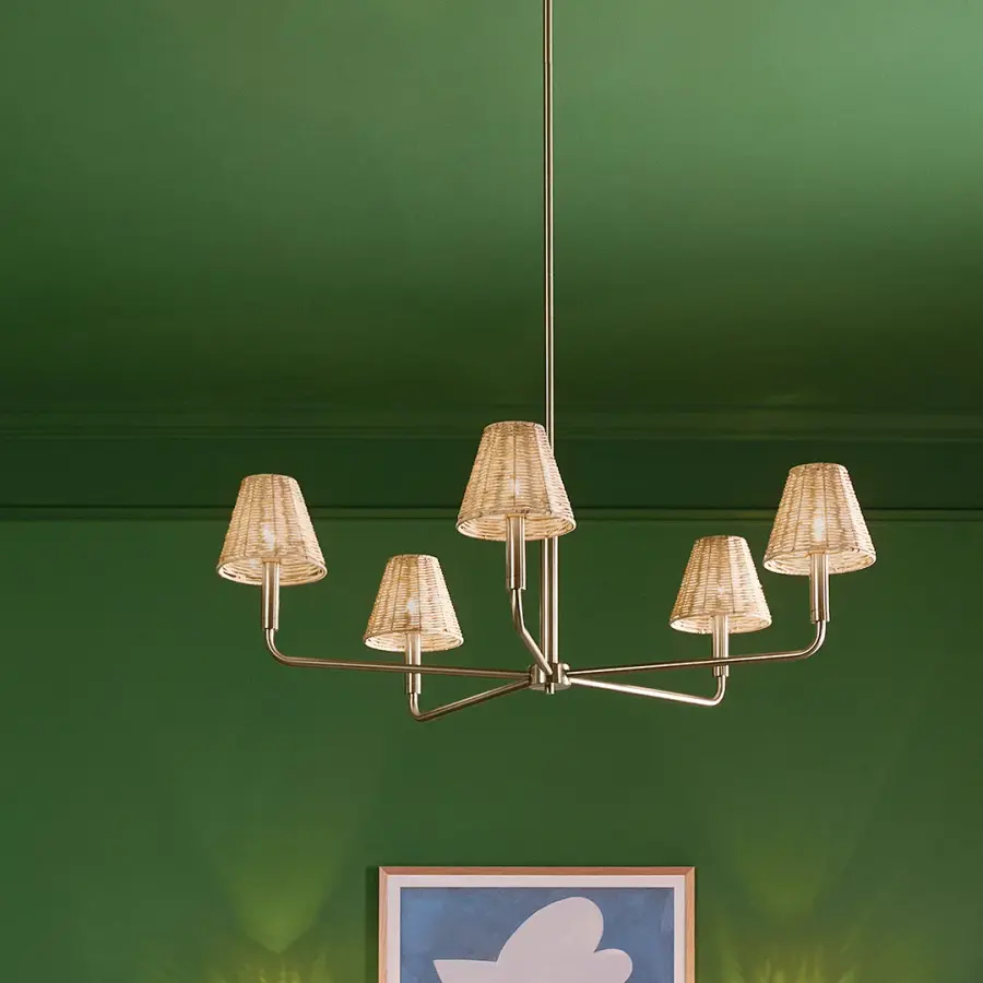 Bekah 5-Light Rattan Chandelier - Image 5
