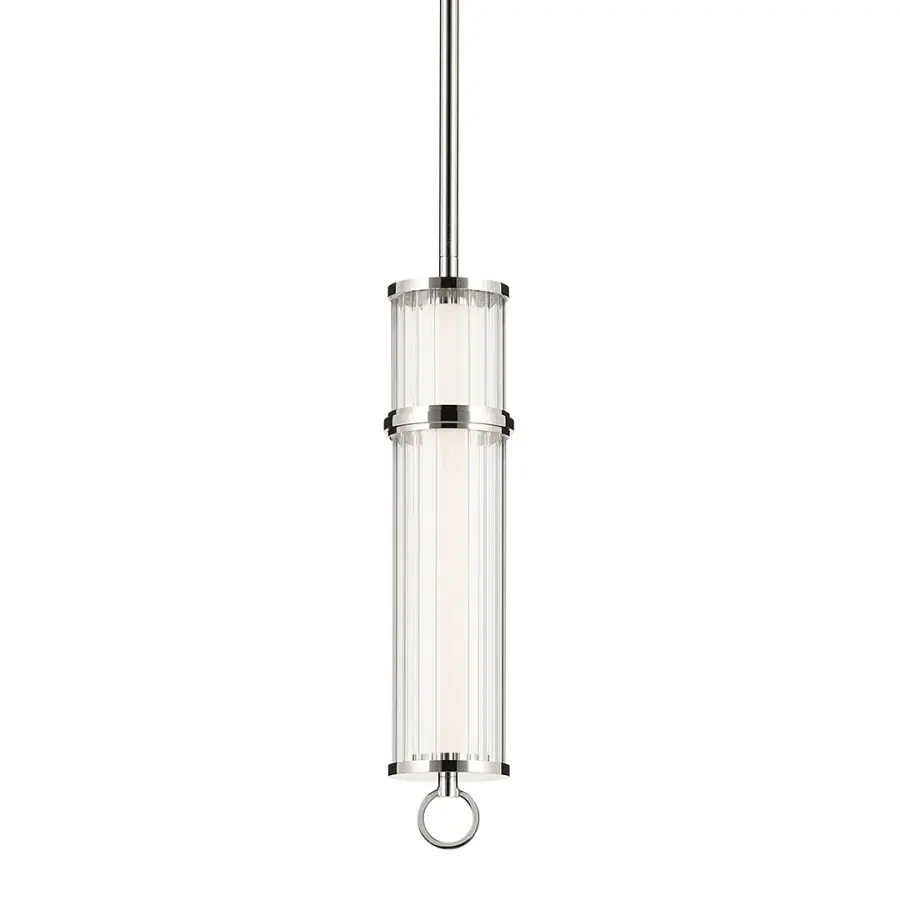 Riven Pendant Light in Polished Nickel - Image 1