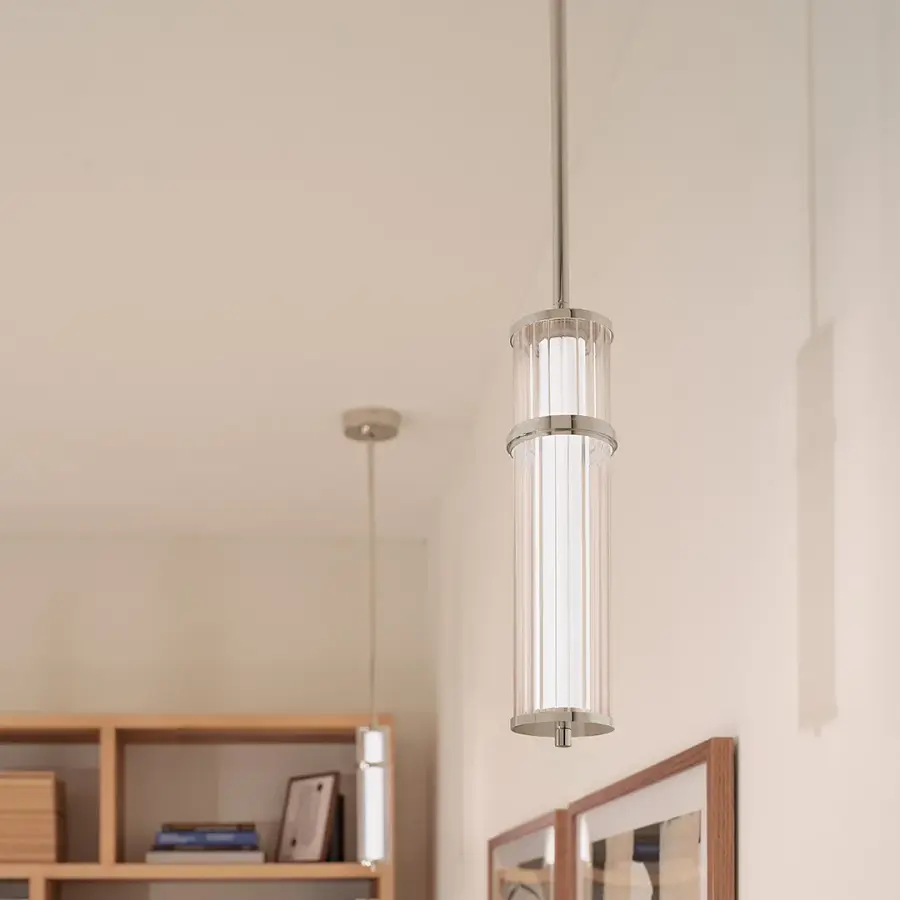 Riven Pendant Light in Polished Nickel - Image 7