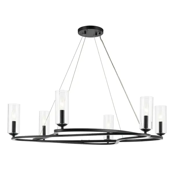 Harpin 6-Light Chandelier in Black - Image 3