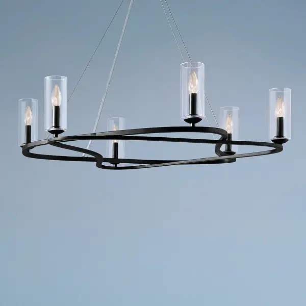Harpin 6-Light Chandelier in Black - Image 6