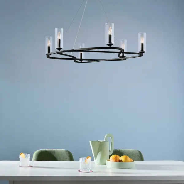 Harpin 6-Light Chandelier in Black - Image 8