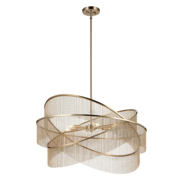 Khaite 6-Light Chandelier in Champagne Bronze