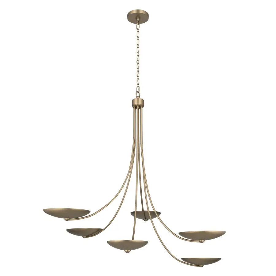 Palmela 6-Light Chandelier in Champagne Bronze
