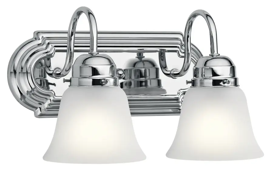 Two Light Bath Vanity in Chrome