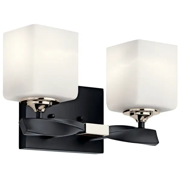 Marette Two Light Bath Vanity in Black