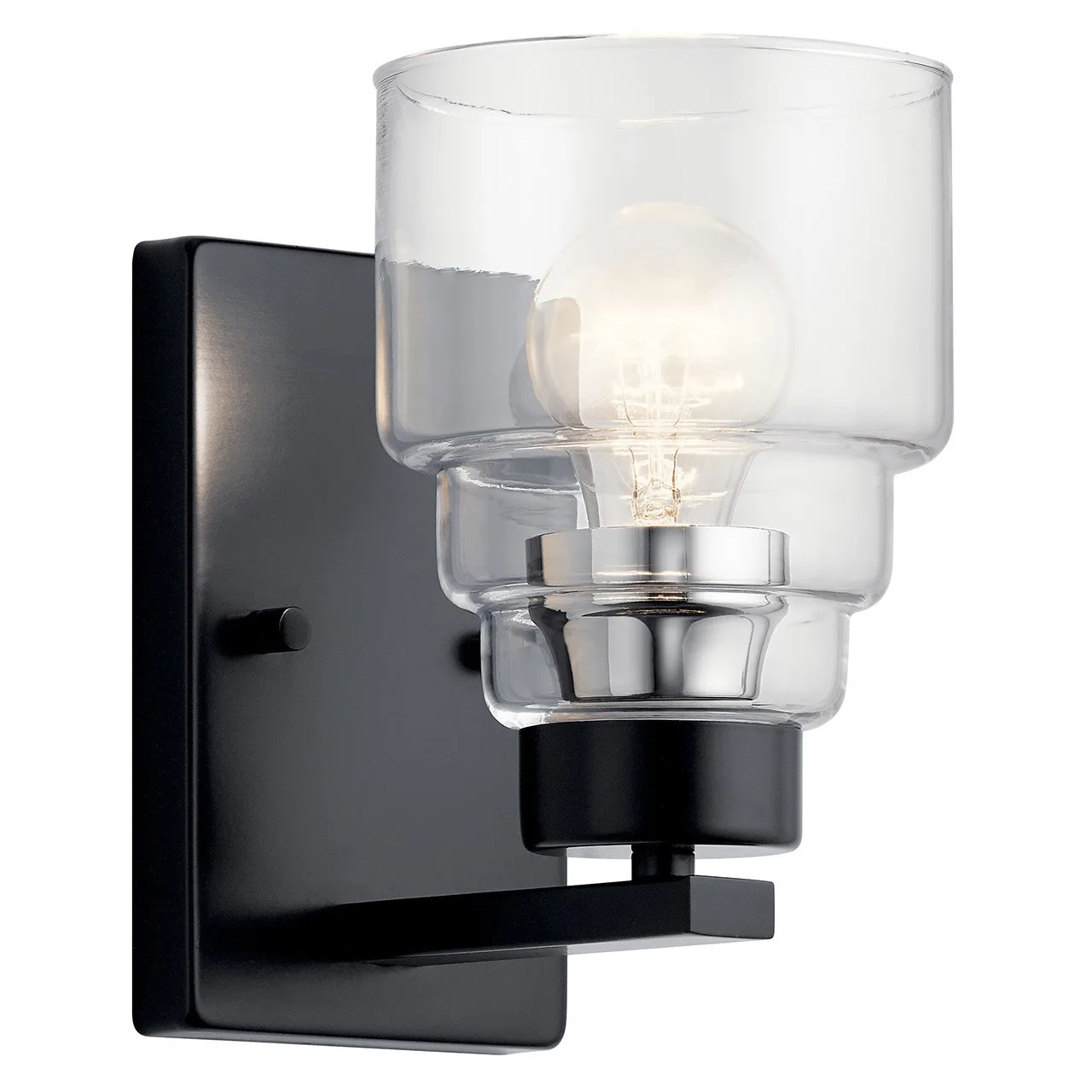 Vionnet One Light Wall Sconce in Black