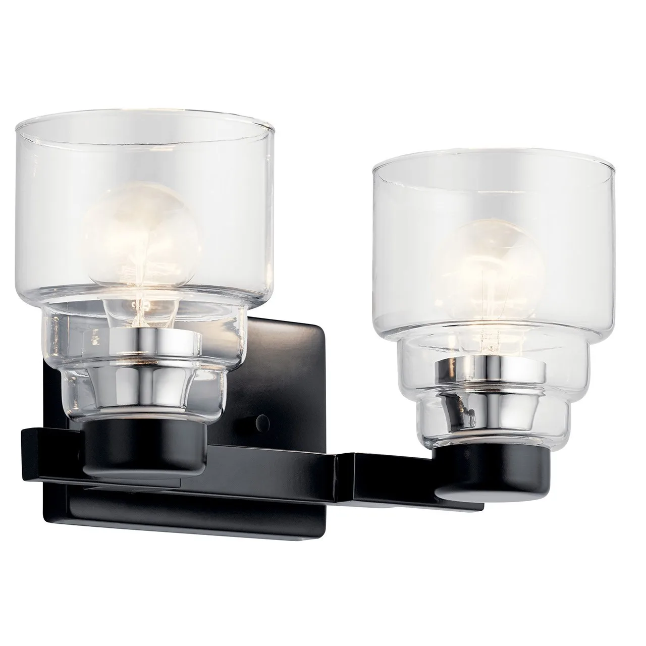 Vionnet Two Light Bath Vanity in Black