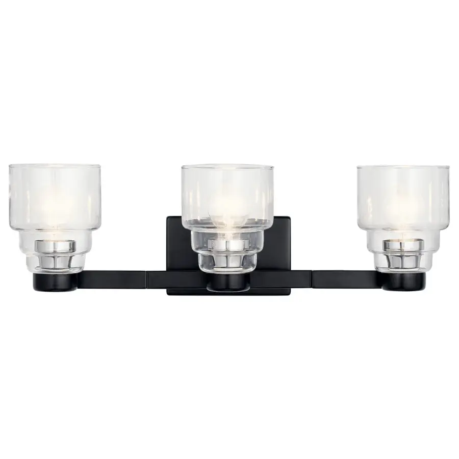 Vionnet 3-Light Bath Vanity in Black