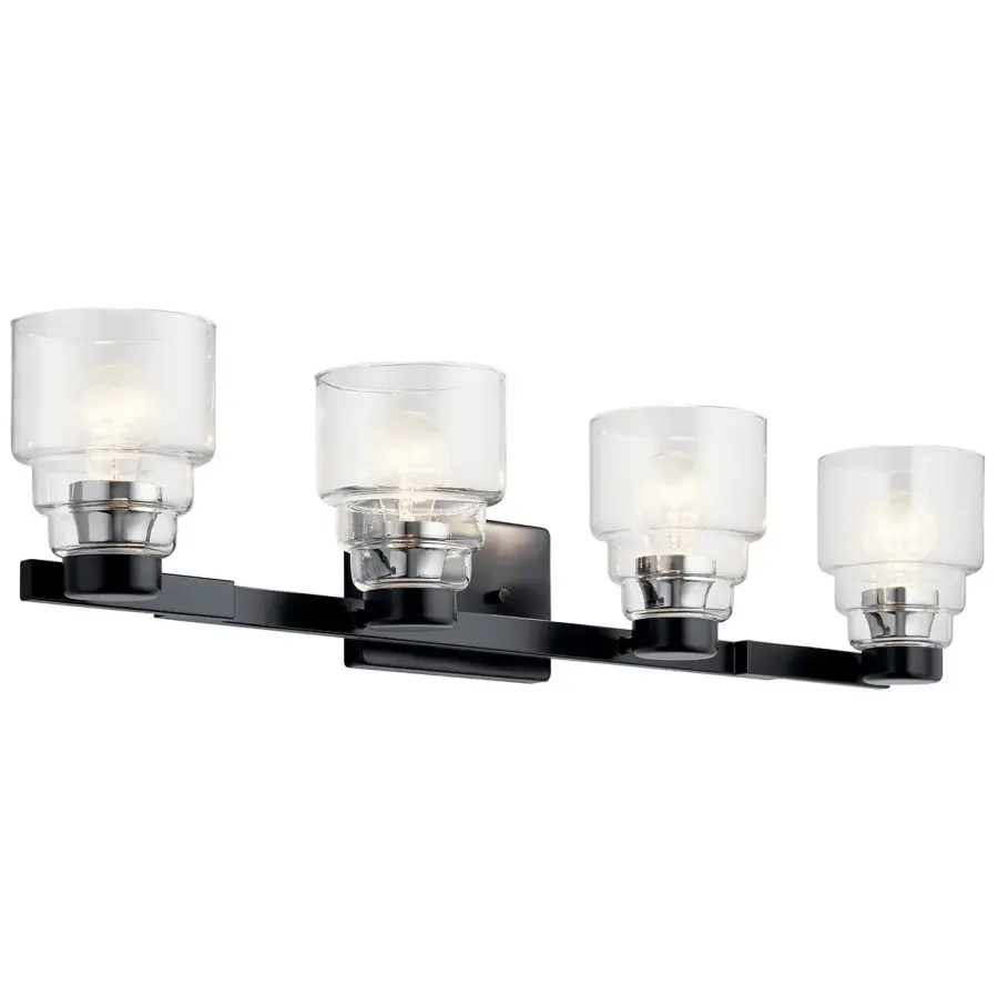 Vionnet 4-Light Bath Vanity in Black