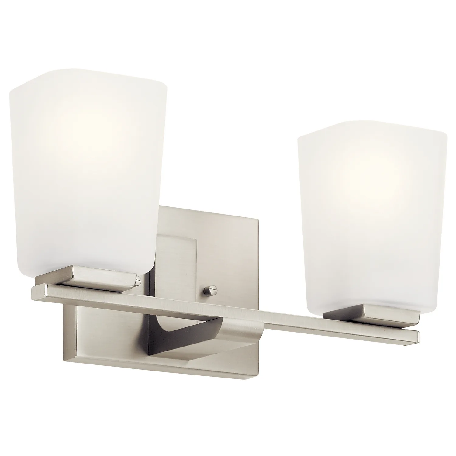 Roehm Two Light Bath Vanity in Brushed Nickel