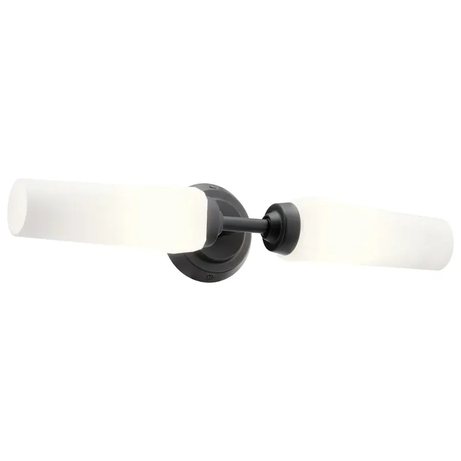 Truby 2-Light Vanity Light in Black - Image 1