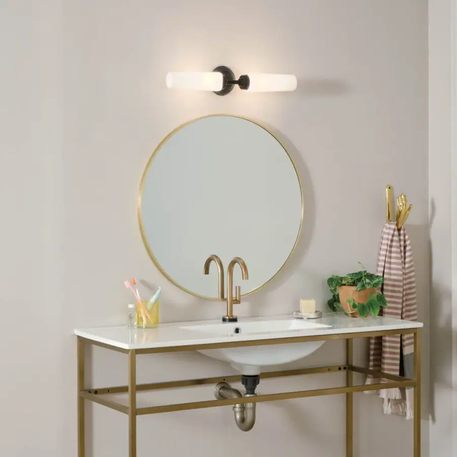 Truby 2-Light Vanity Light in Black - Image 6