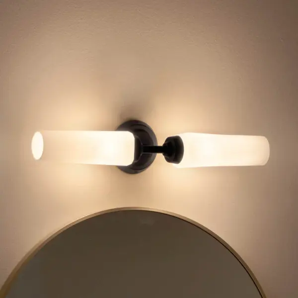 Truby 2-Light Vanity Light in Black - Image 8