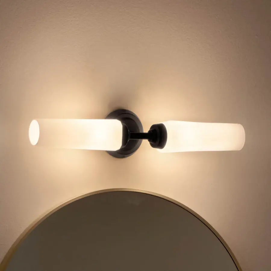 Truby 2-Light Vanity Light in Black - Image 8