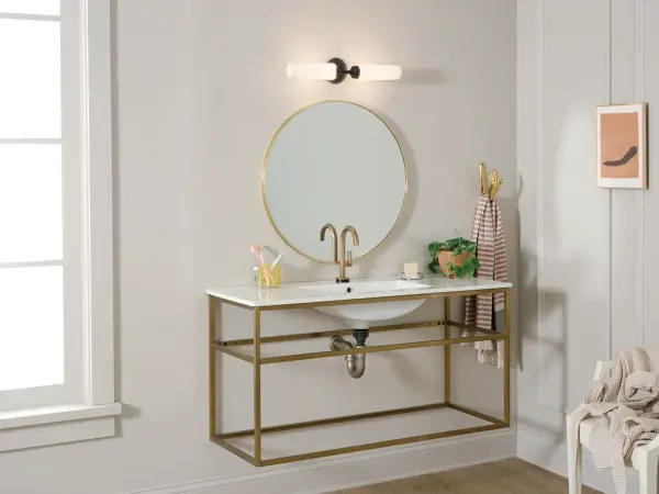 Truby 2-Light Vanity Light in Black - Image 9