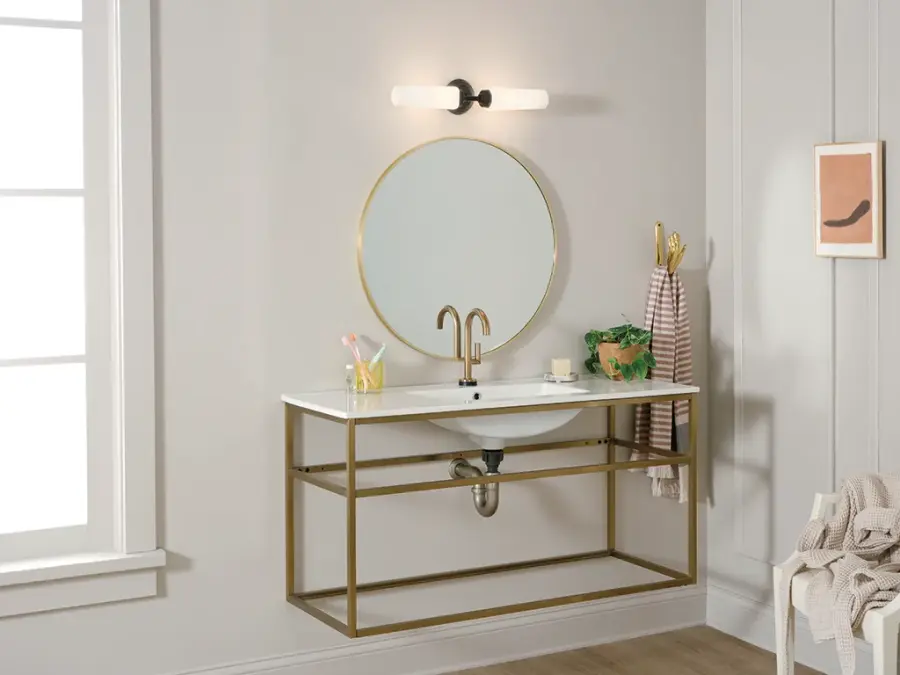 Truby 2-Light Vanity Light in Black - Image 9
