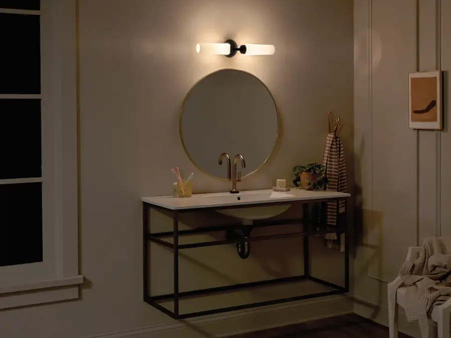 Truby 2-Light Vanity Light in Black - Image 10