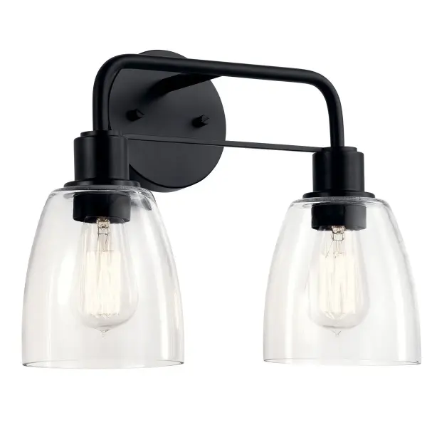 Meller 2-Light Vanity Light in Black