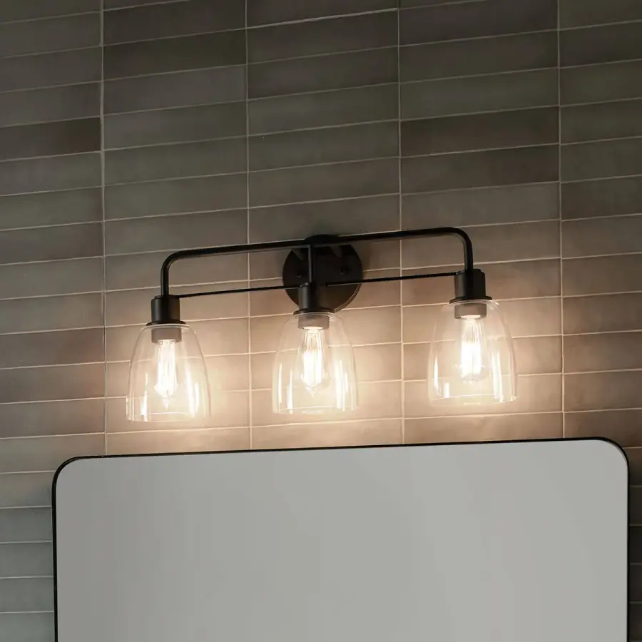 Meller 3-Light Vanity Light in Black - Image 5
