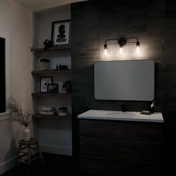 Meller 3-Light Vanity Light in Black - Image 7