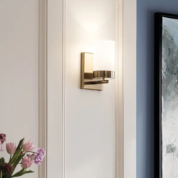 Ciona Wall Sconce in Brushed Natural Brass - Image 4