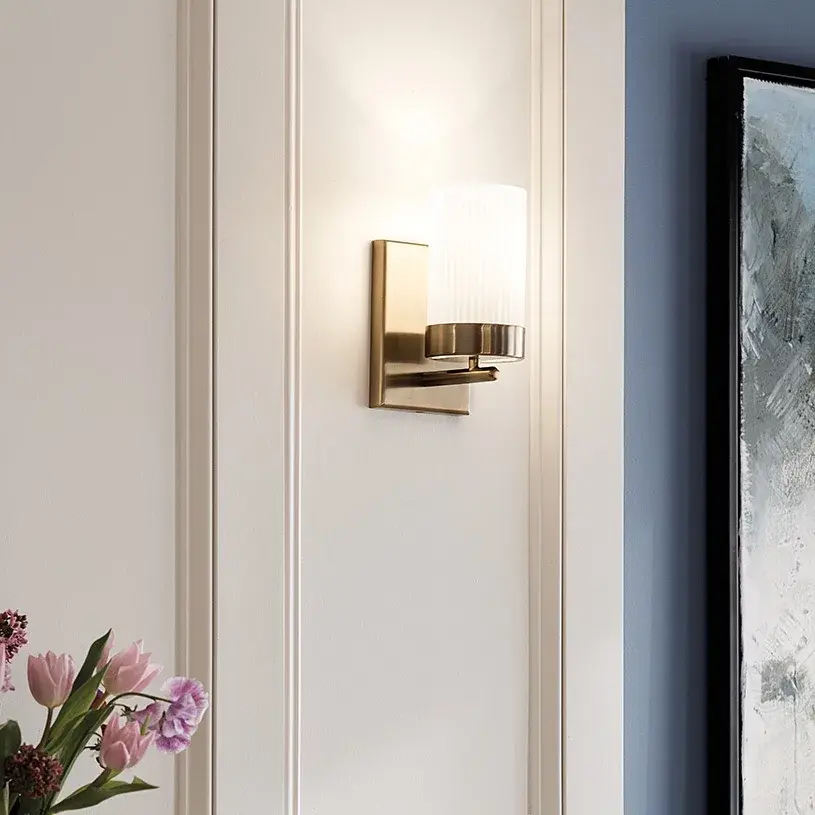 Ciona Wall Sconce in Brushed Natural Brass - Image 4