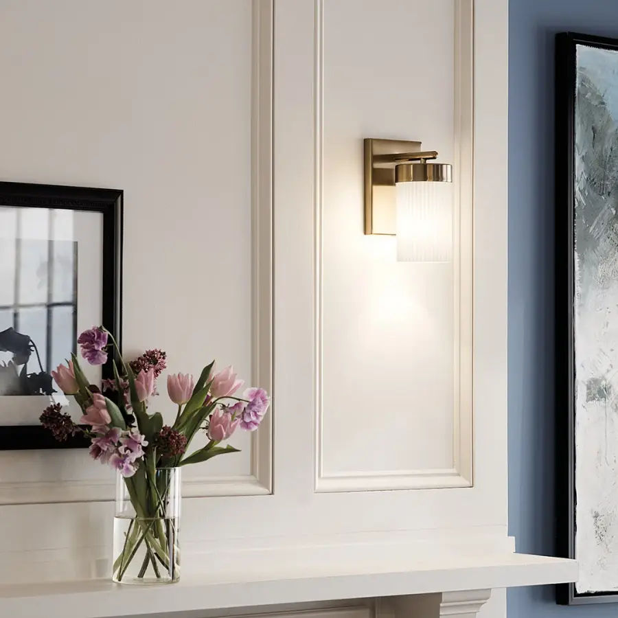 Ciona Wall Sconce in Brushed Natural Brass - Image 6
