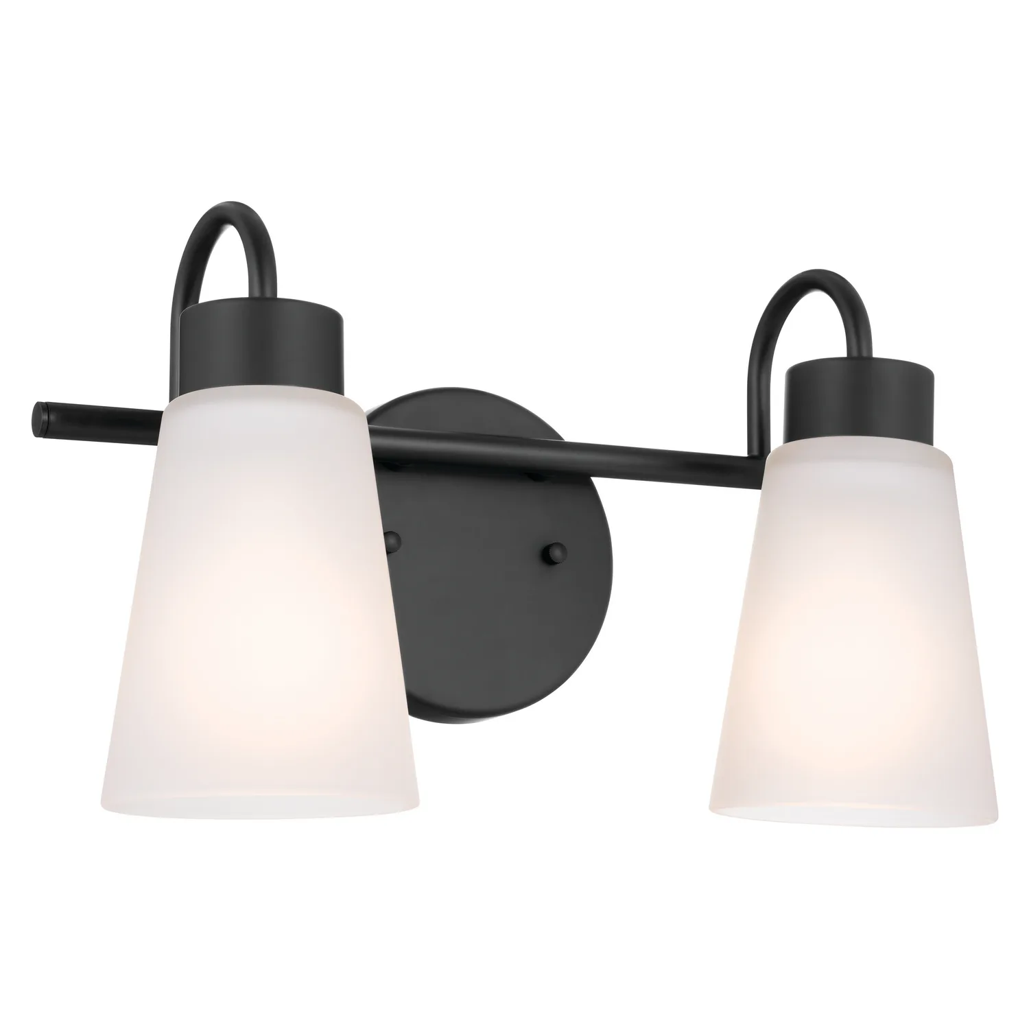 Erma Two Light Bath Vanity in Black