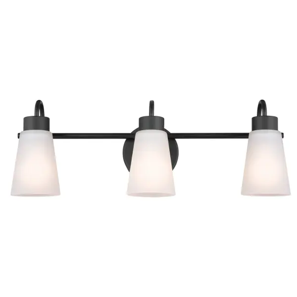 Erma 3-Light Bath Vanity in Black