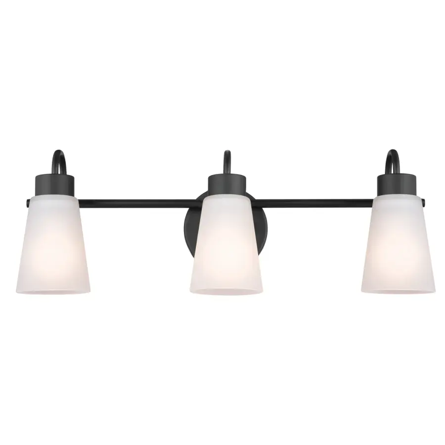 Erma 3-Light Bath Vanity in Black