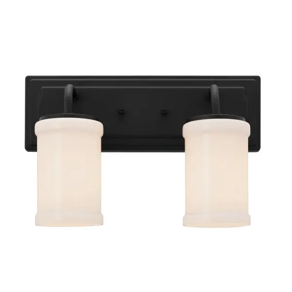 Vetivene Two Light Bath Vanity in Textured Black