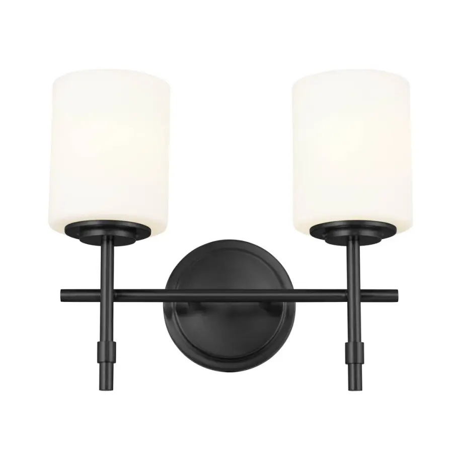 Ali 2-Light Vanity Light in Black - Image 3