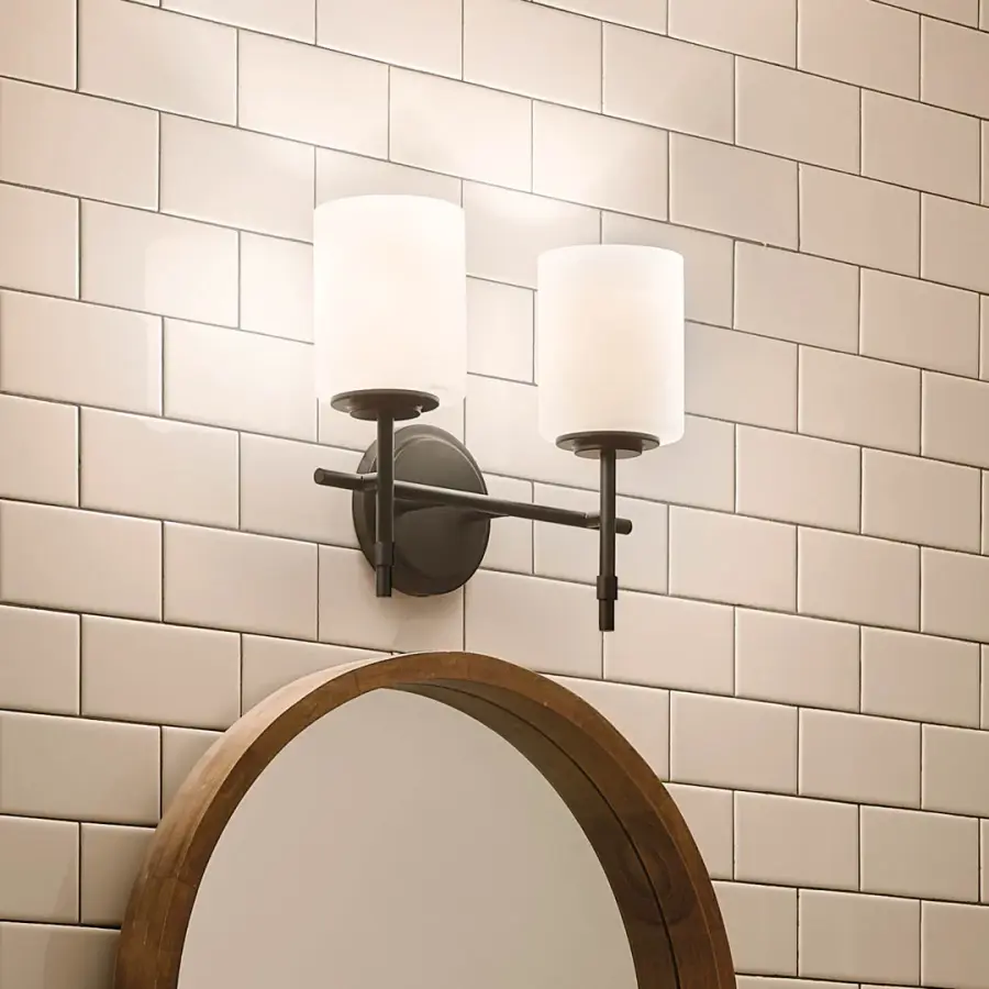 Ali 2-Light Vanity Light in Black - Image 6