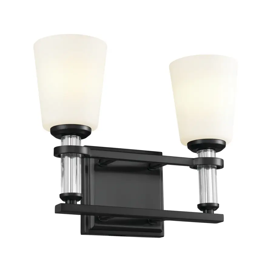 Rosalind Two Light Bath Vanity in Black