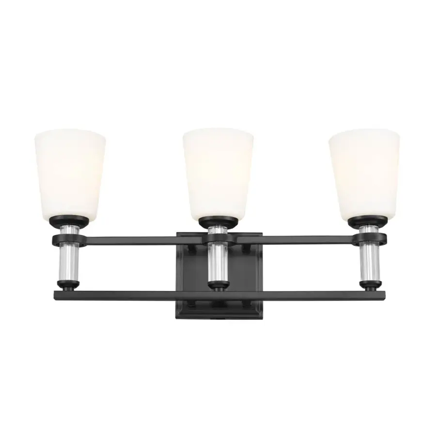 Rosalind 3-Light Vanity Light in Black - Image 2