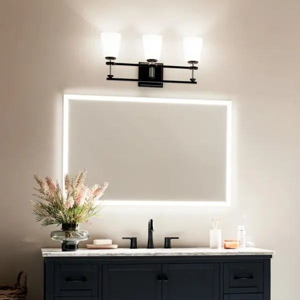 Rosalind 3-Light Vanity Light in Black - Image 5